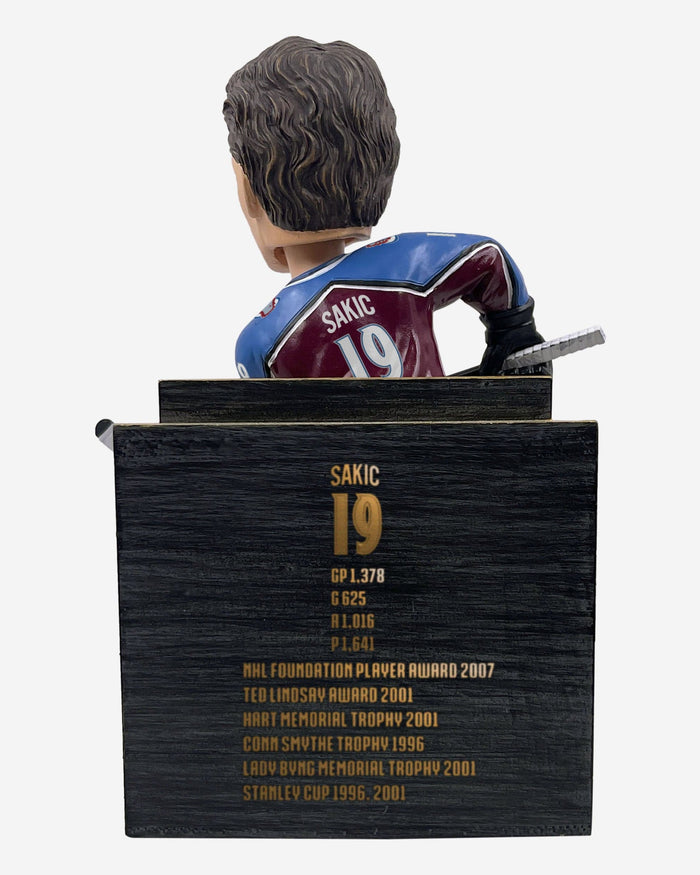 Joe Sakic Colorado Avalanche Career Retrospective Bobblehead FOCO - FOCO.com