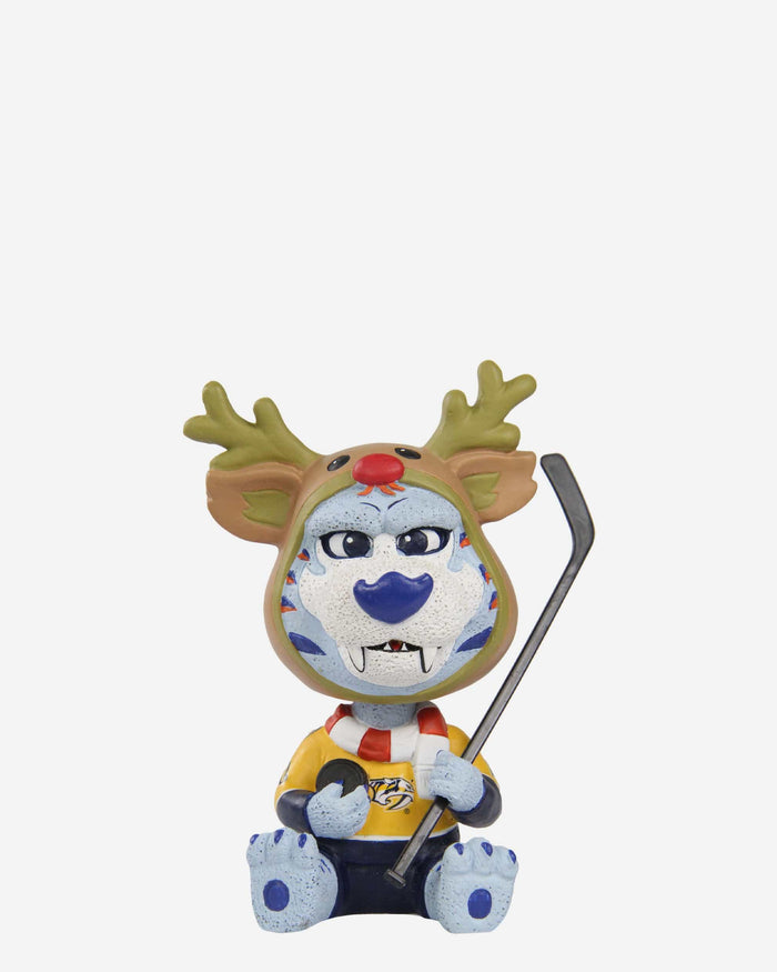 Gnash Nashville Predators Christmas Mascot Bobble Bro Mini Bobblehead FOCO - FOCO.com