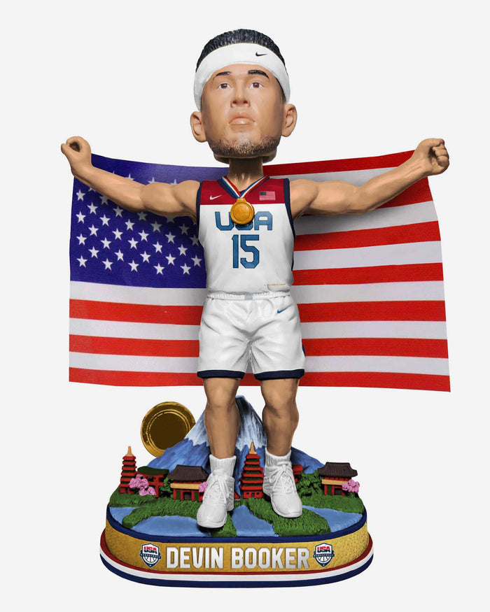 Devin Booker USA Basketball Mens National Team 2020 Flag Series Bobblehead FOCO - FOCO.com