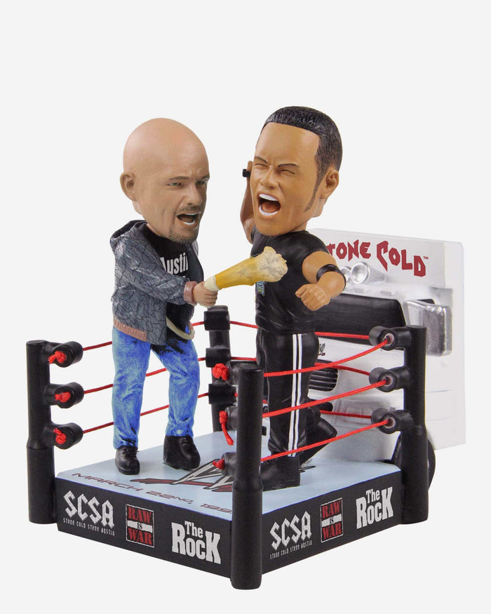 Stone Cold Steve Austin & The Rock WWE Truck Mini Bobblehead Scene FOCO - FOCO.com