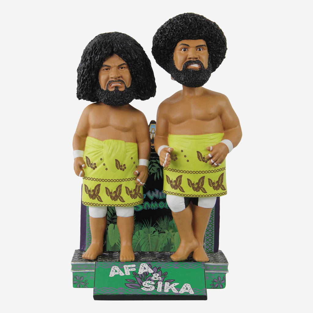 The Wild Samoans WWE Tag Team Bobblehead FOCO - FOCO.com