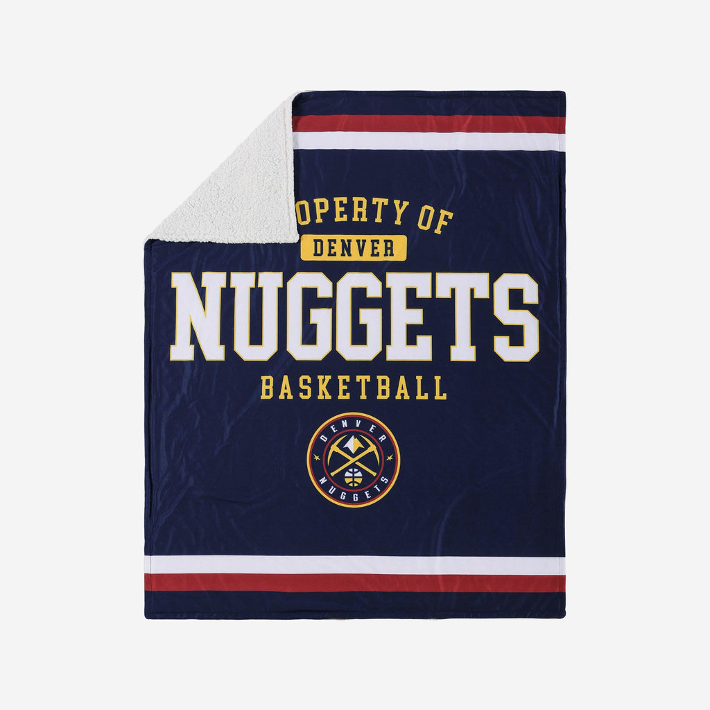 Denver Nuggets Team Property Sherpa Plush Throw Blanket FOCO - FOCO.com