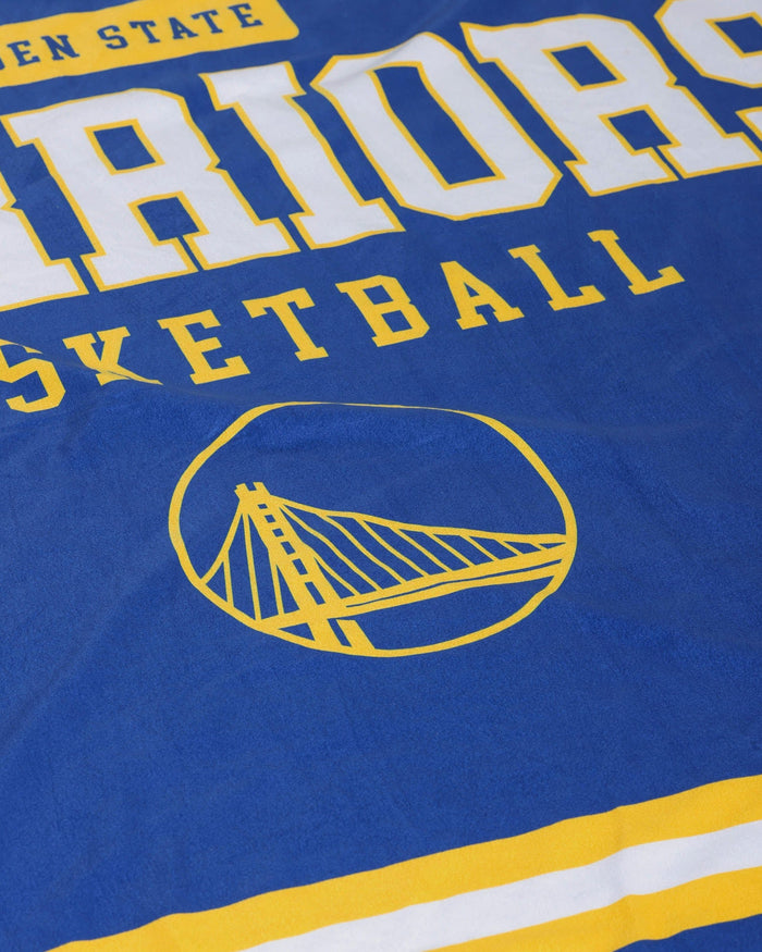 Golden State Warriors Team Property Sherpa Plush Throw Blanket FOCO - FOCO.com