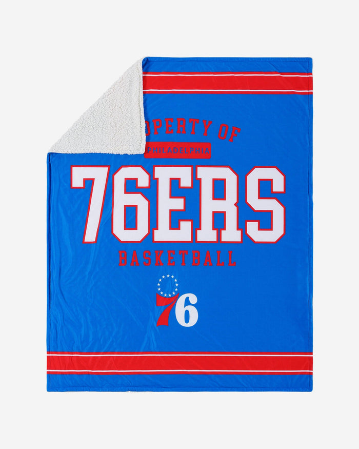 Philadelphia 76ers Team Property Sherpa Plush Throw Blanket FOCO - FOCO.com