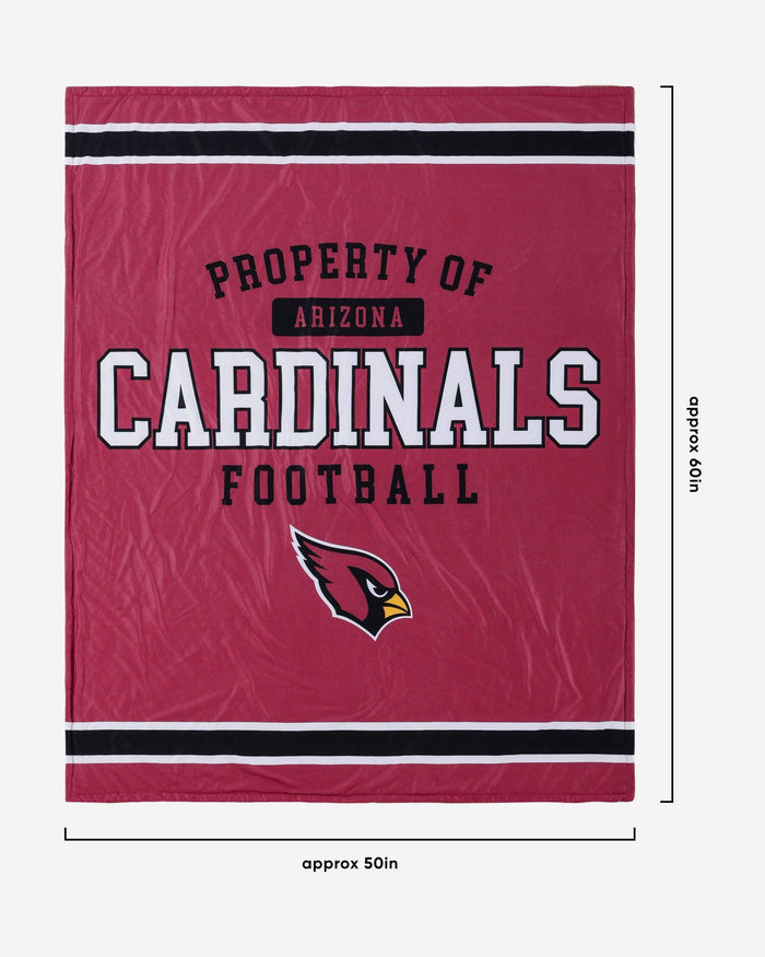 Arizona Cardinals Team Property Sherpa Plush Throw Blanket FOCO - FOCO.com