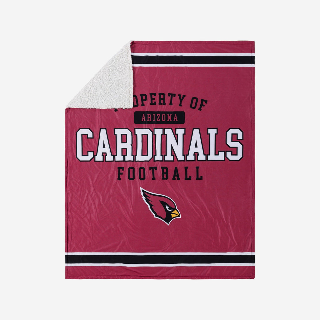 Arizona Cardinals Team Property Sherpa Plush Throw Blanket FOCO - FOCO.com