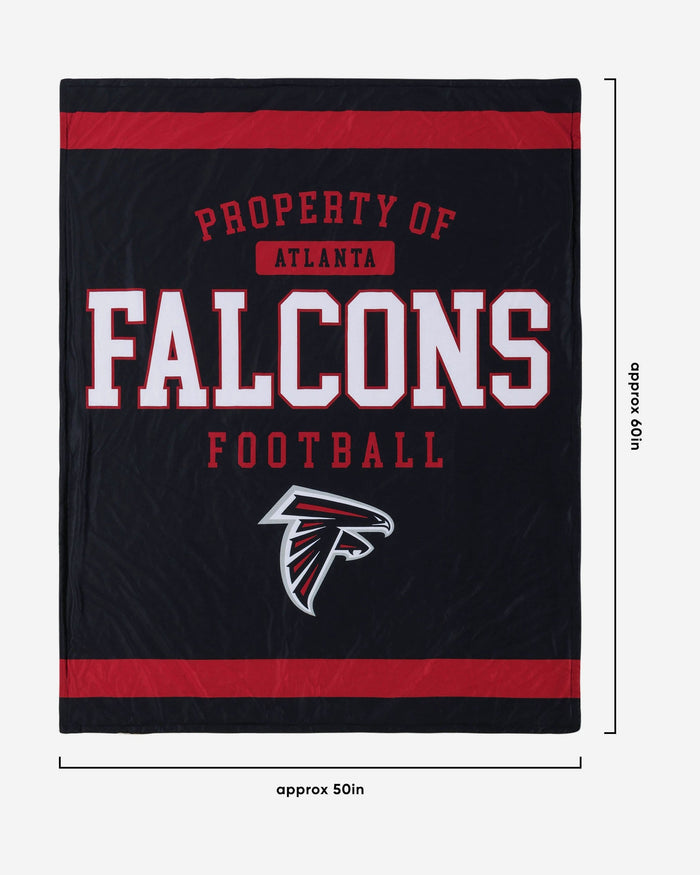 Atlanta Falcons Team Property Sherpa Plush Throw Blanket FOCO - FOCO.com