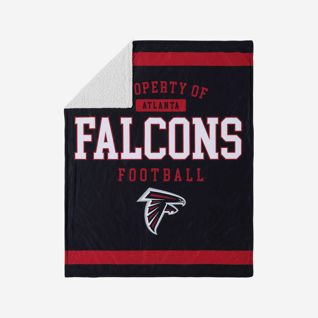 Atlanta Falcons Team Property Sherpa Plush Throw Blanket FOCO - FOCO.com