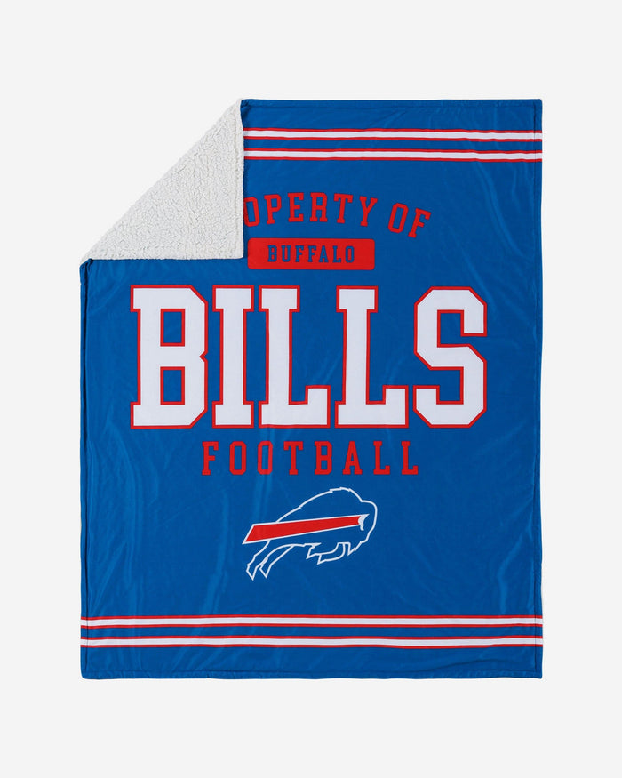 Buffalo Bills Team Property Sherpa Plush Throw Blanket FOCO - FOCO.com