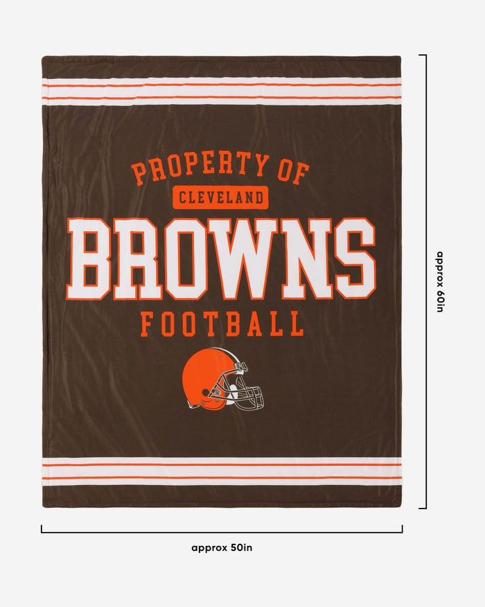 Cleveland Browns Team Property Sherpa Plush Throw Blanket FOCO - FOCO.com