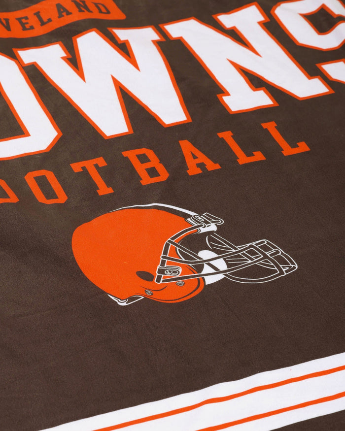 Cleveland Browns Team Property Sherpa Plush Throw Blanket FOCO - FOCO.com