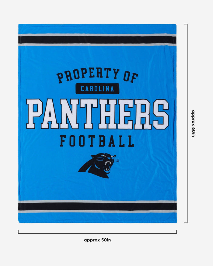 Carolina Panthers Team Property Sherpa Plush Throw Blanket FOCO - FOCO.com