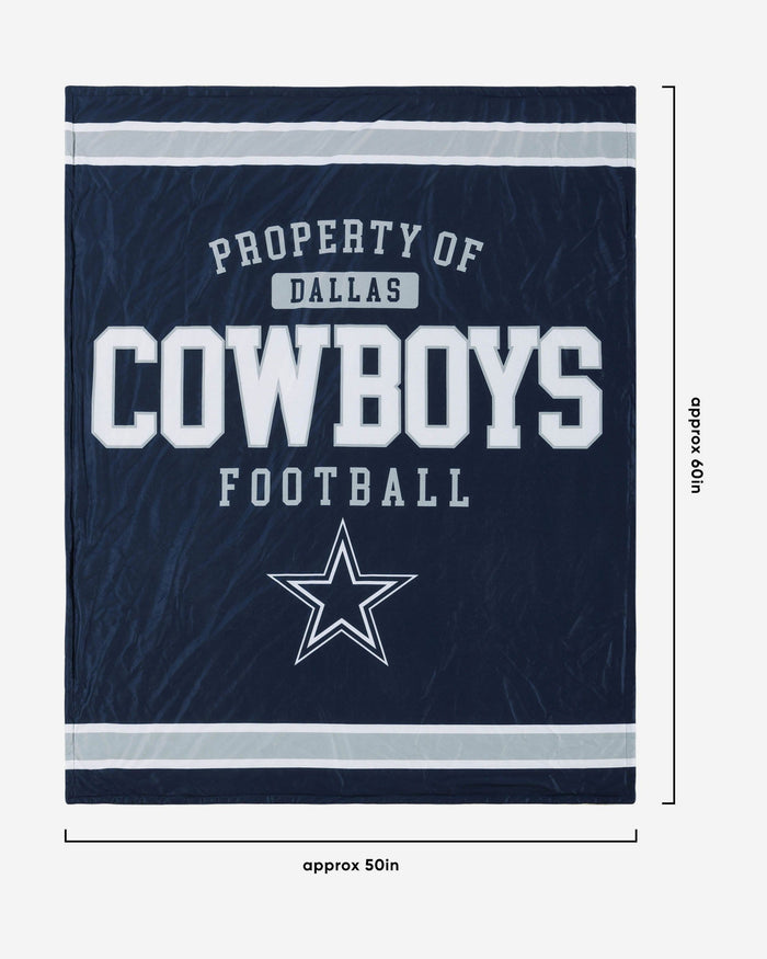 Dallas Cowboys Team Property Sherpa Plush Throw Blanket FOCO - FOCO.com