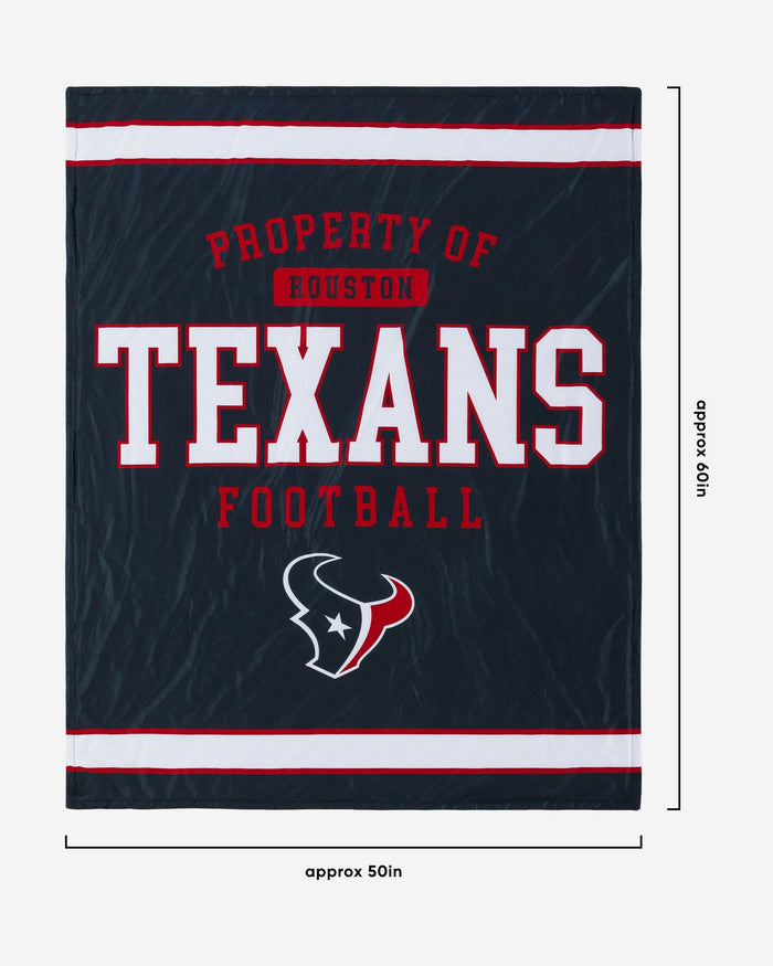 Houston Texans Team Property Sherpa Plush Throw Blanket FOCO - FOCO.com