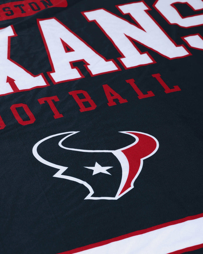 Houston Texans Team Property Sherpa Plush Throw Blanket FOCO - FOCO.com