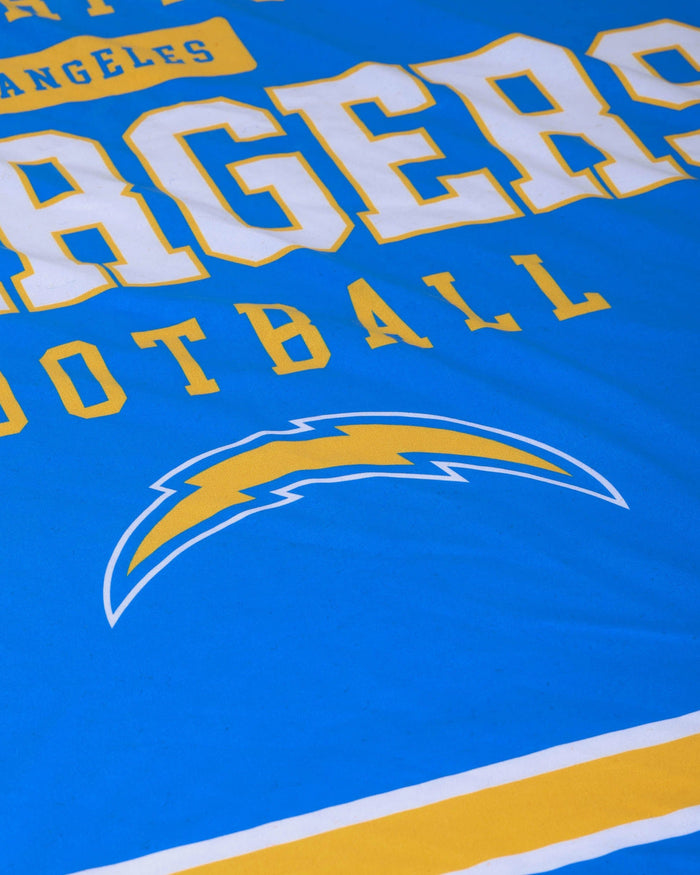 Los Angeles Chargers Team Property Sherpa Plush Throw Blanket FOCO - FOCO.com