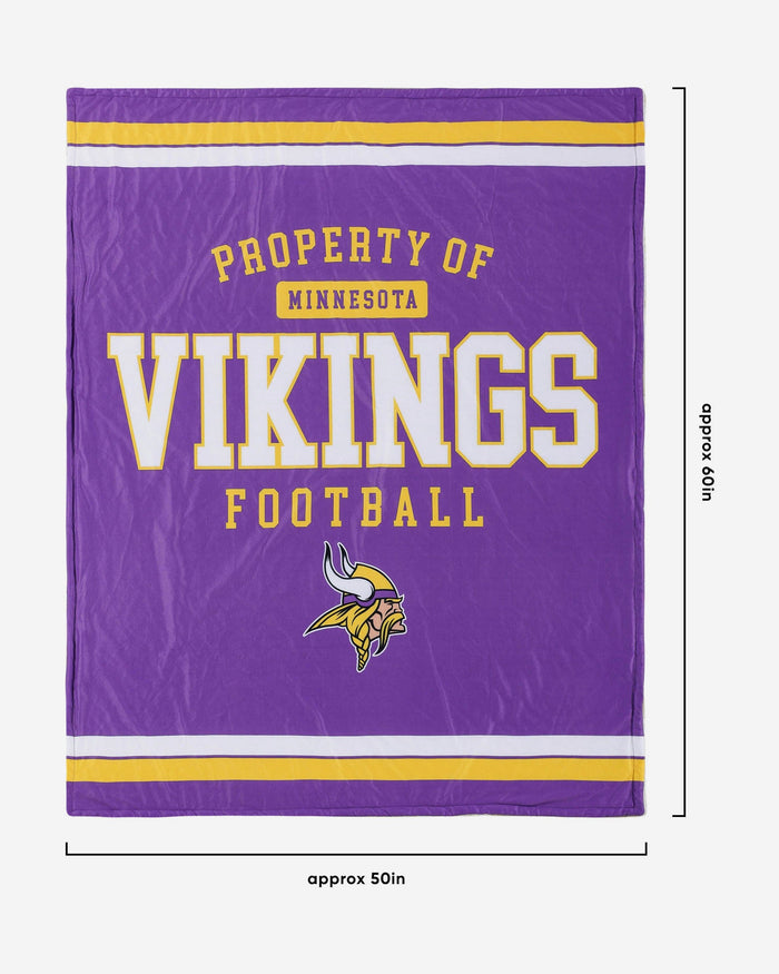 Minnesota Vikings Team Property Sherpa Plush Throw Blanket FOCO - FOCO.com