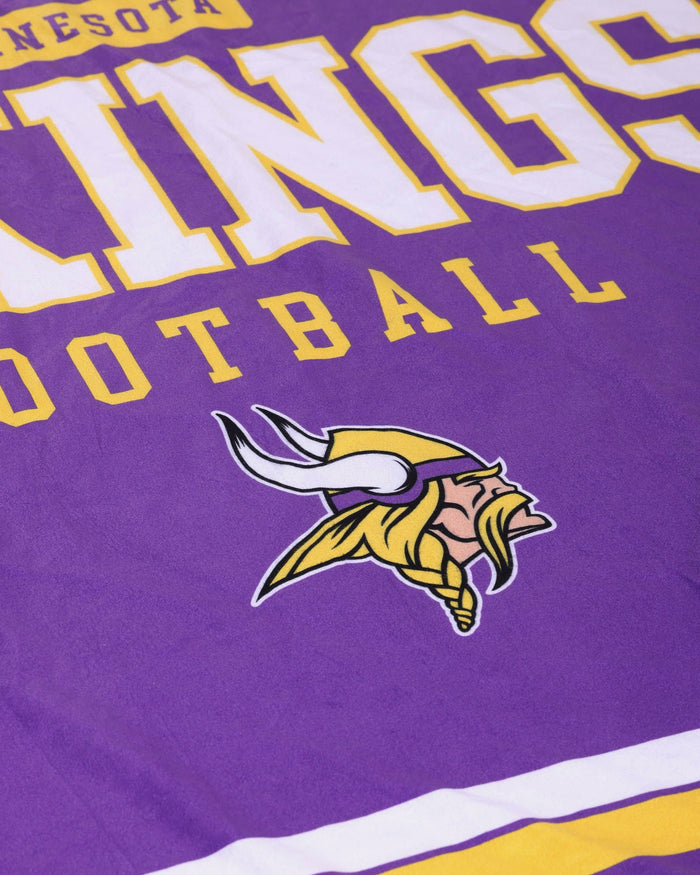 Minnesota Vikings Team Property Sherpa Plush Throw Blanket FOCO - FOCO.com