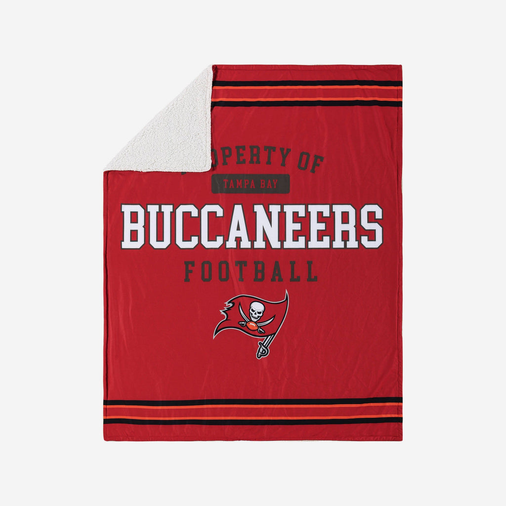 Tampa Bay Buccaneers Team Property Sherpa Plush Throw Blanket FOCO - FOCO.com