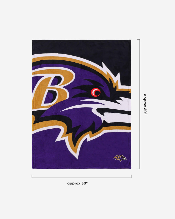 Baltimore Ravens Supreme Slumber Plush Throw Blanket FOCO - FOCO.com