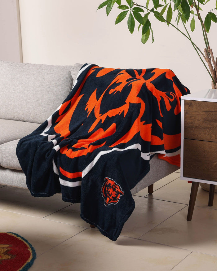 Chicago Bears Supreme Slumber Plush Throw Blanket FOCO - FOCO.com