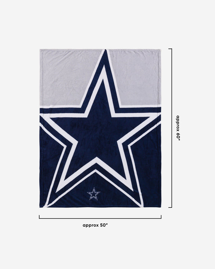 Dallas Cowboys Supreme Slumber Plush Throw Blanket FOCO - FOCO.com