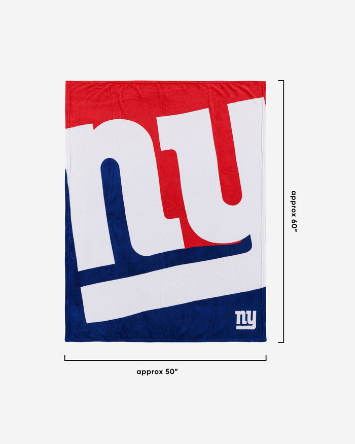 New York Giants Supreme Slumber Plush Throw Blanket FOCO - FOCO.com