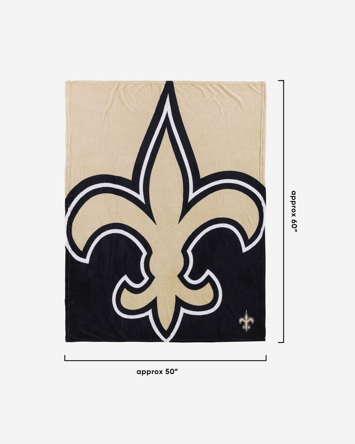 New Orleans Saints Supreme Slumber Plush Throw Blanket FOCO - FOCO.com