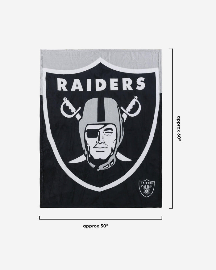 Las Vegas Raiders Supreme Slumber Plush Throw Blanket FOCO - FOCO.com