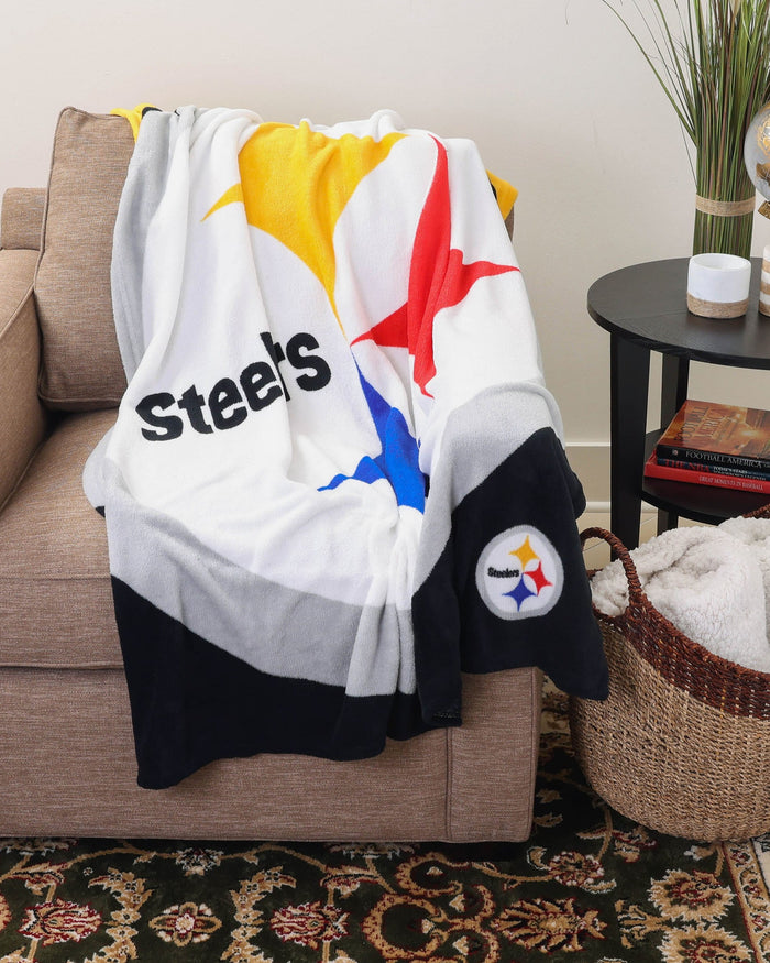 Pittsburgh Steelers Supreme Slumber Plush Throw Blanket FOCO - FOCO.com