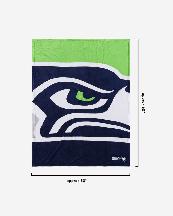 Seattle Seahawks Supreme Slumber Plush Throw Blanket FOCO - FOCO.com