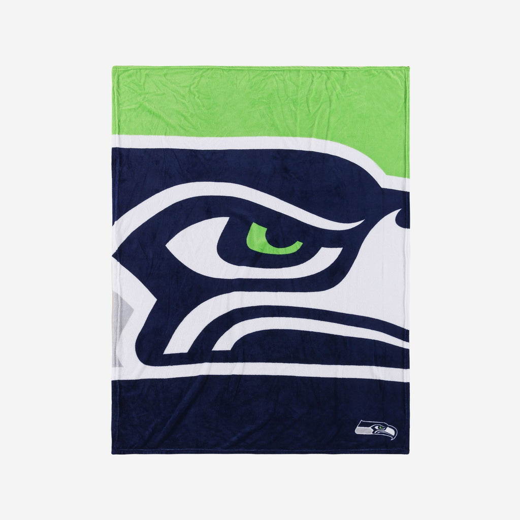 Seattle Seahawks Supreme Slumber Plush Throw Blanket FOCO - FOCO.com