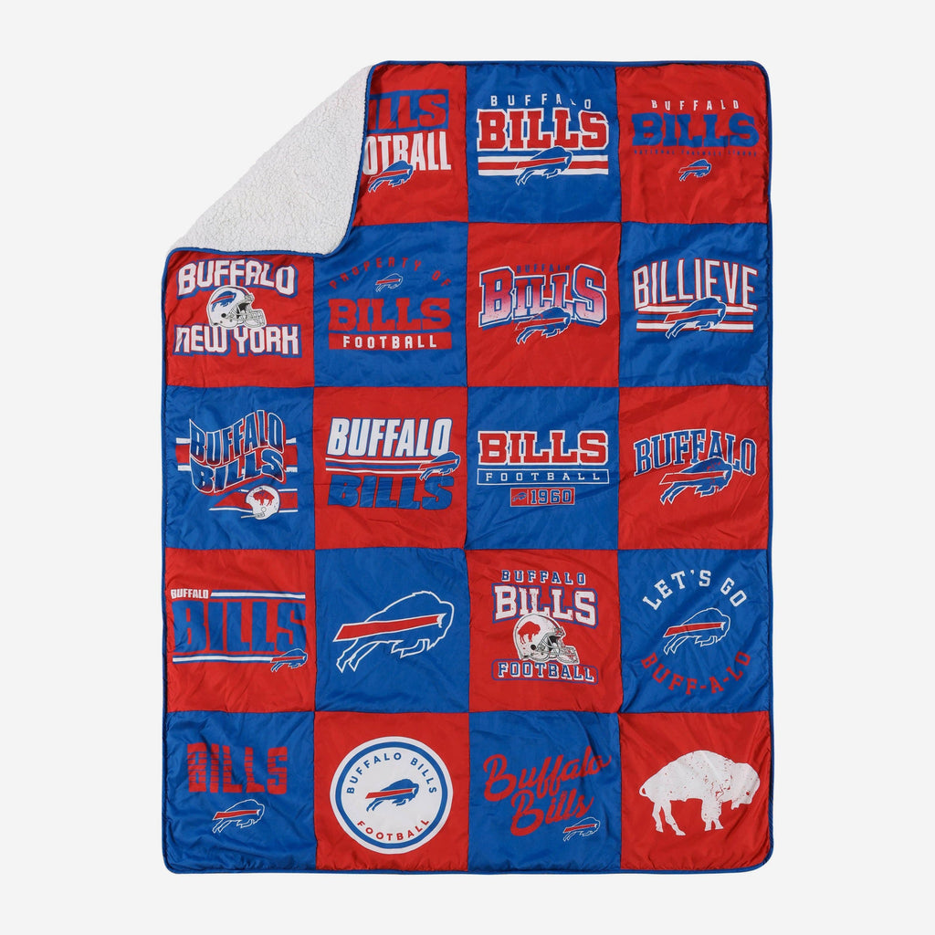 Buffalo Bills Team Pride Patches Quilt FOCO - FOCO.com