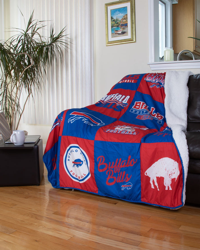 Buffalo Bills Team Pride Patches Quilt FOCO - FOCO.com