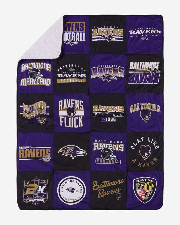 Baltimore Ravens Team Pride Patches Quilt FOCO - FOCO.com