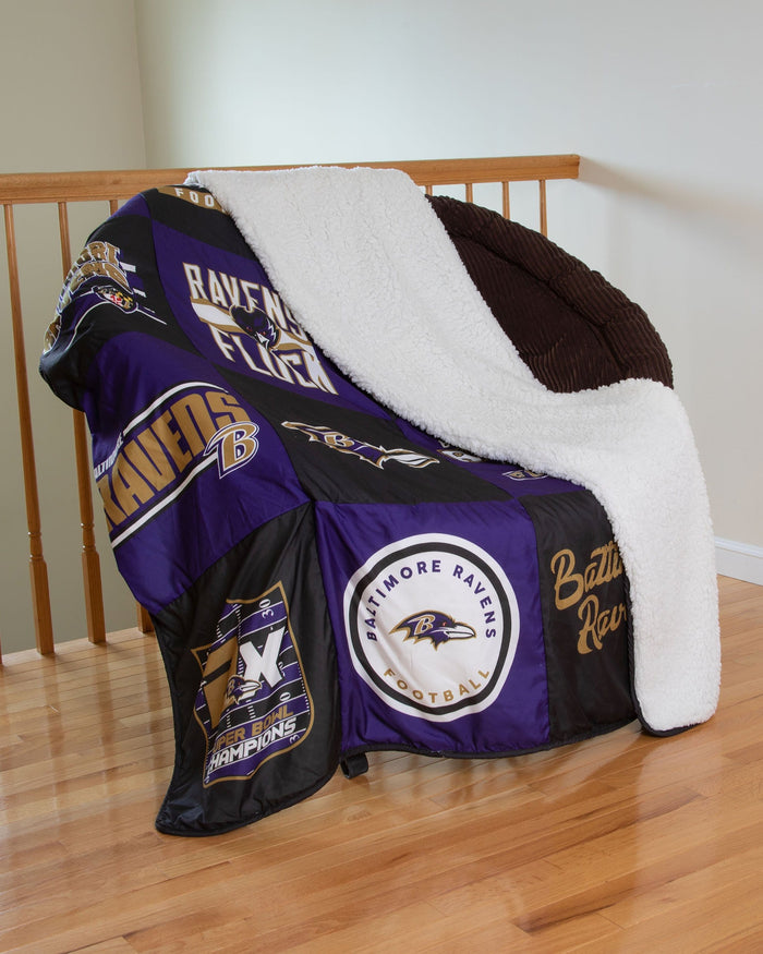 Baltimore Ravens Team Pride Patches Quilt FOCO - FOCO.com