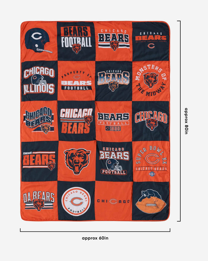 Chicago Bears Team Pride Patches Quilt FOCO - FOCO.com