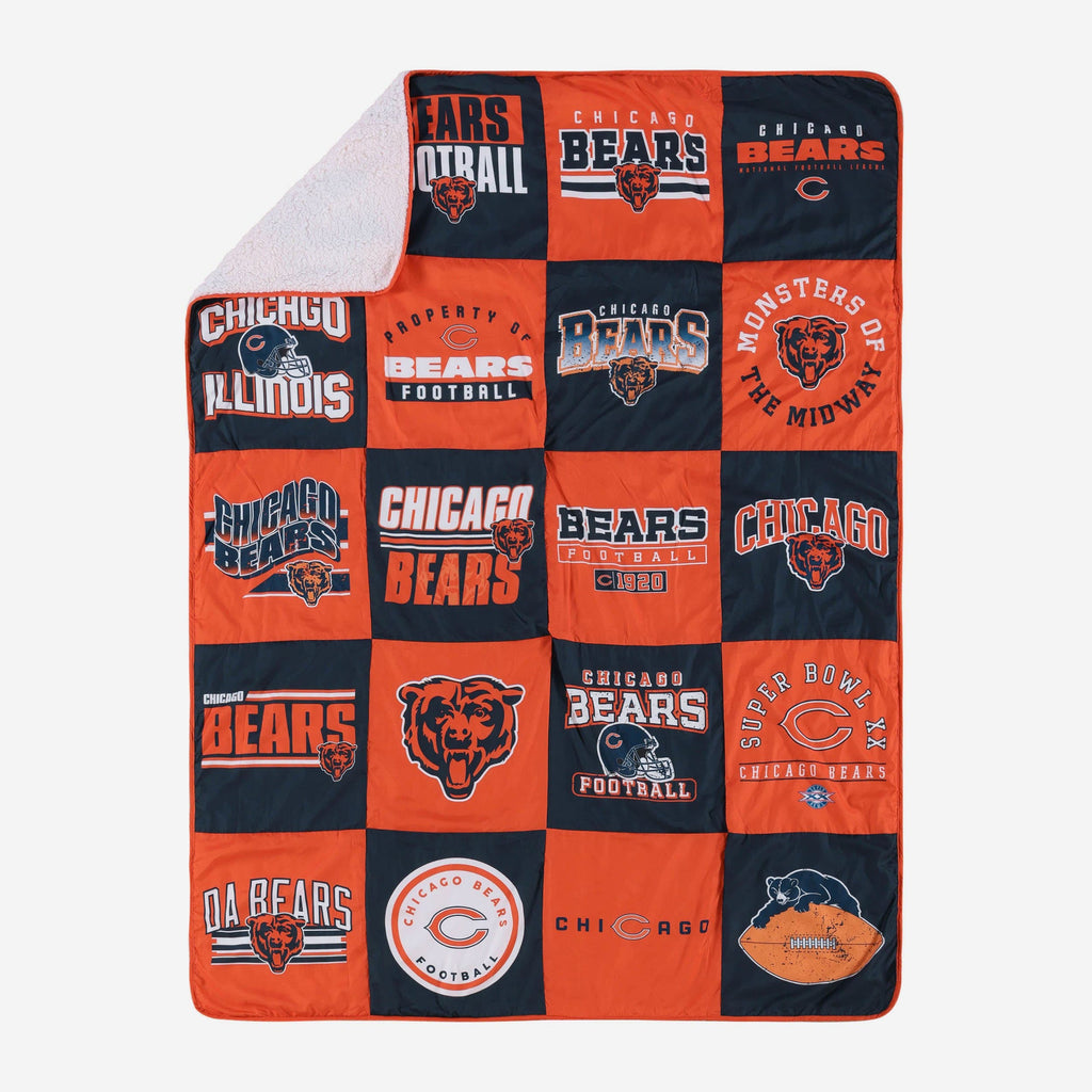 Chicago Bears Team Pride Patches Quilt FOCO - FOCO.com