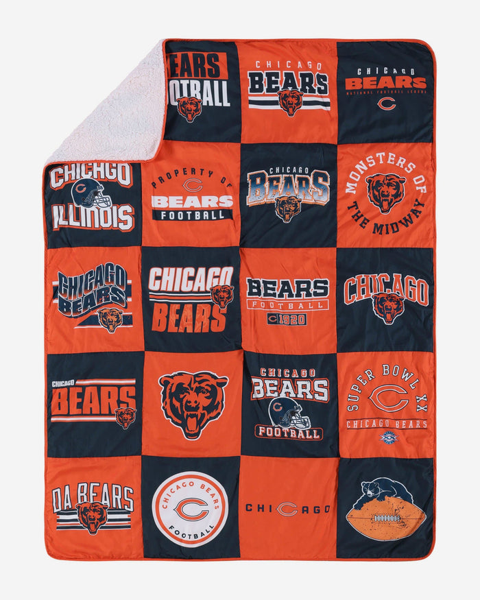 Chicago Bears Team Pride Patches Quilt FOCO - FOCO.com