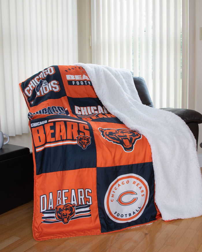 Chicago Bears Team Pride Patches Quilt FOCO - FOCO.com