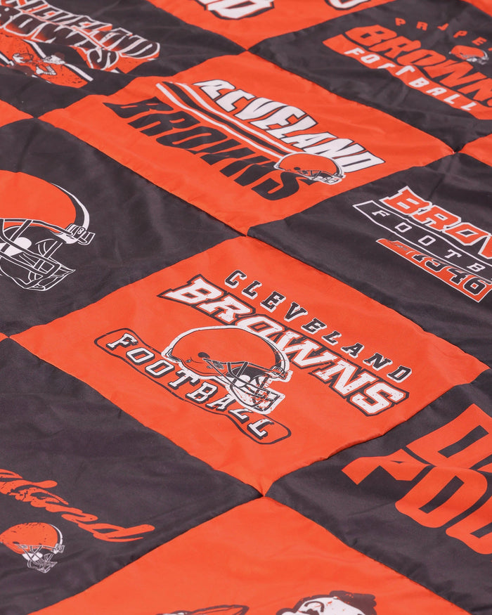 Cleveland Browns Team Pride Patches Quilt FOCO - FOCO.com