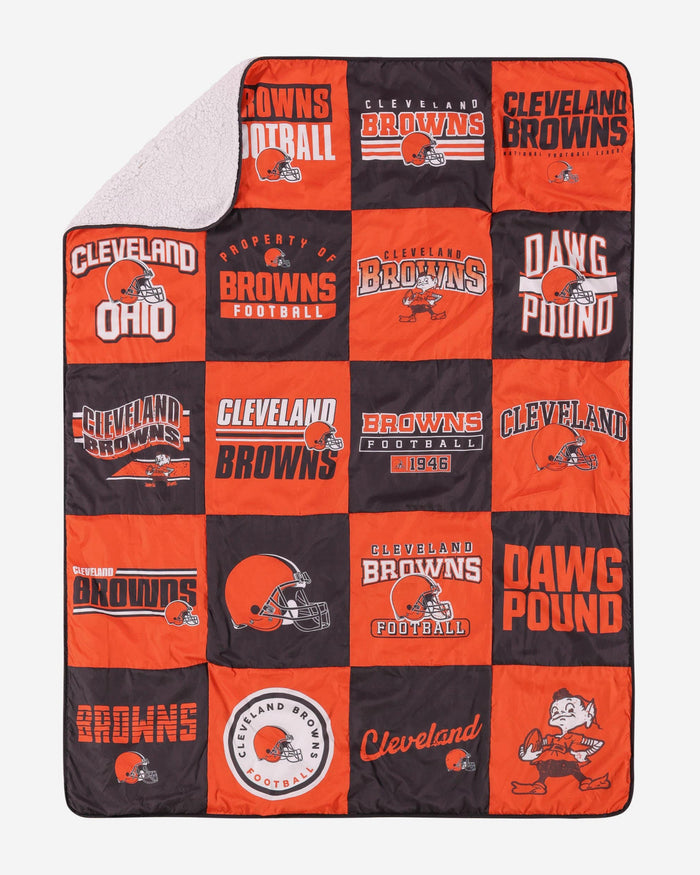 Cleveland Browns Team Pride Patches Quilt FOCO - FOCO.com