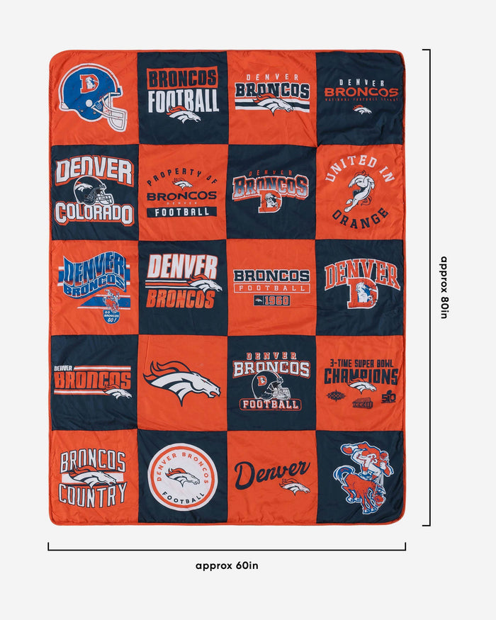 Denver Broncos Team Pride Patches Quilt FOCO - FOCO.com