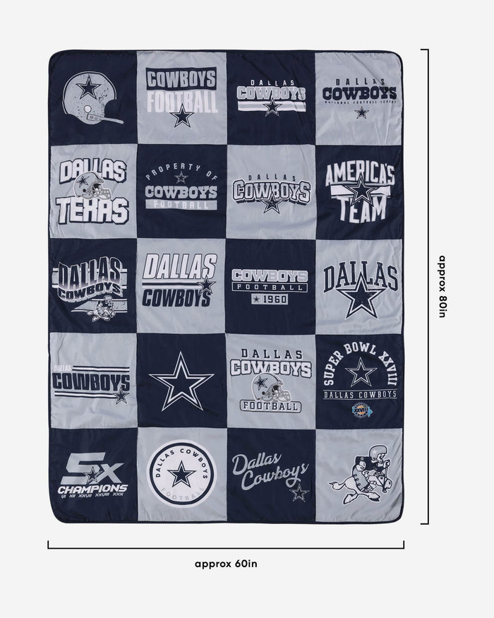 Dallas Cowboys Team Pride Patches Quilt FOCO - FOCO.com