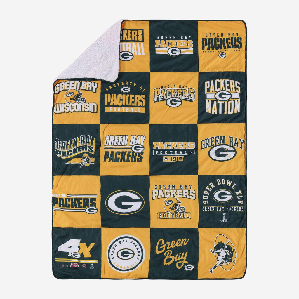 Green Bay Packers Team Pride Patches Quilt FOCO - FOCO.com