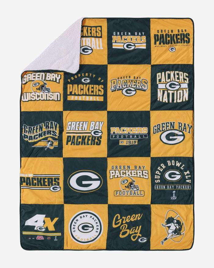 Green Bay Packers Team Pride Patches Quilt FOCO - FOCO.com