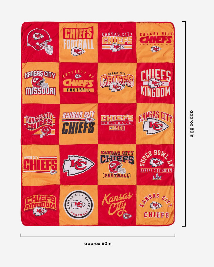 Kansas City Chiefs Team Pride Patches Quilt FOCO - FOCO.com