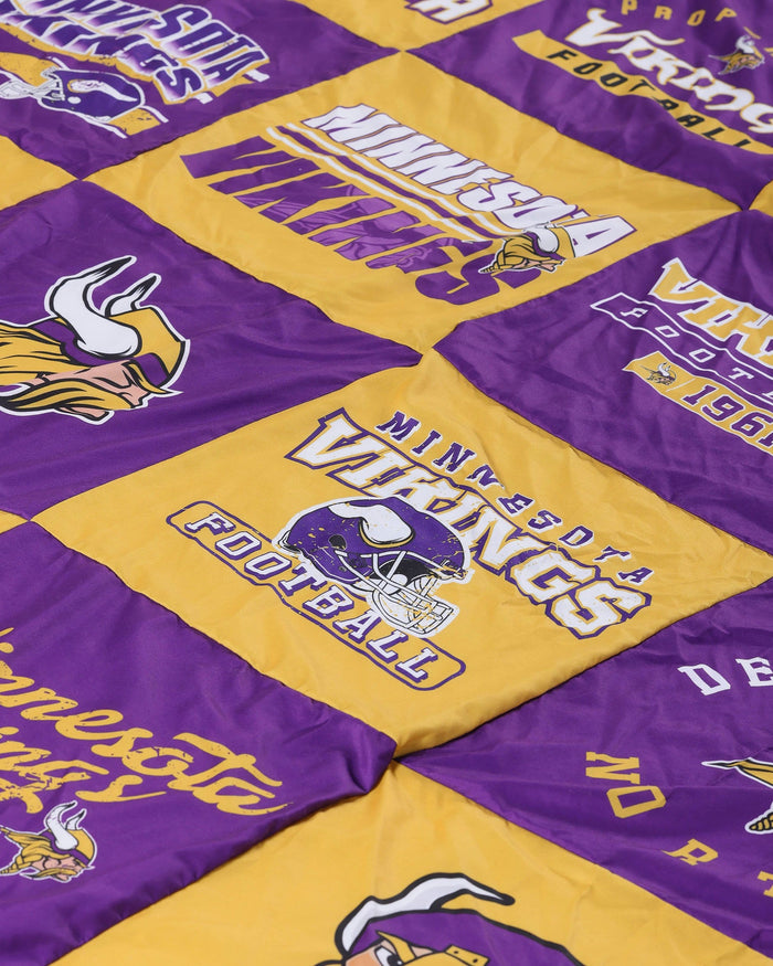 Minnesota Vikings Team Pride Patches Quilt FOCO - FOCO.com