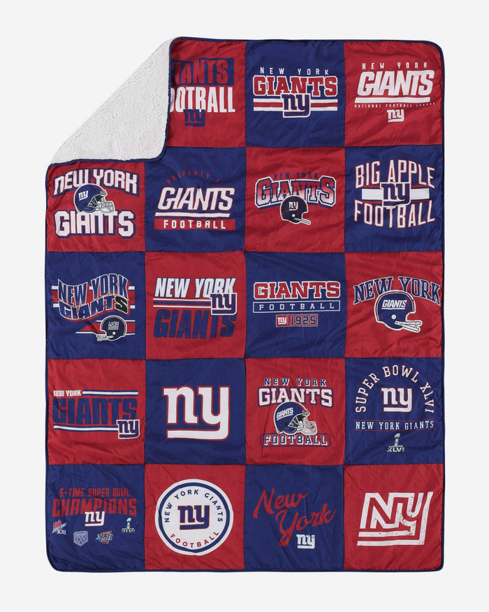 New York Giants Team Pride Patches Quilt FOCO - FOCO.com