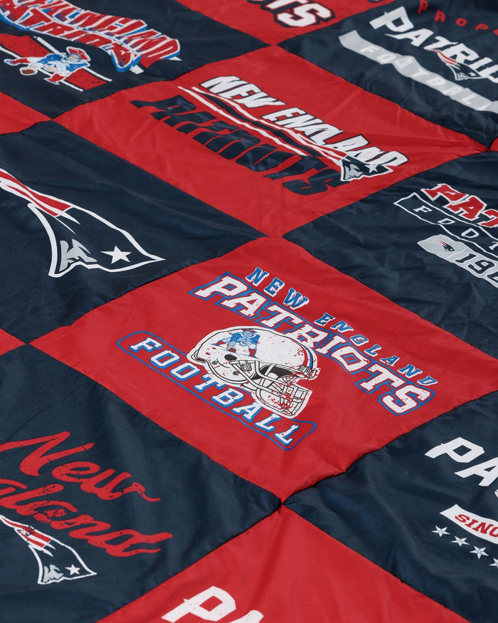 New England Patriots Team Pride Patches Quilt FOCO - FOCO.com